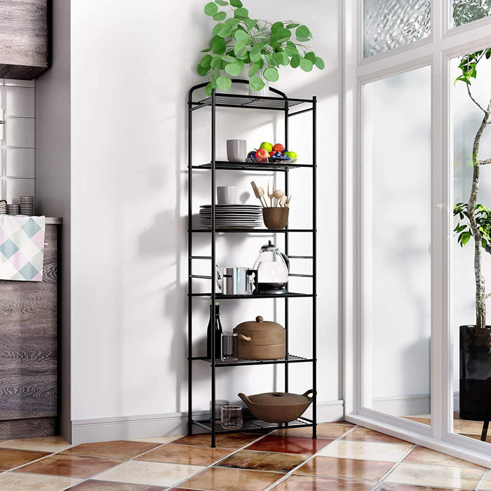 Rebrilliant Metal Bathroom Shelf,6Tier Tower Rack, Freestanding